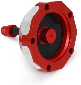 img 2 attached to 🔴 Red Billet Gas Fuel Tank Cap Cover for CR85R 2003-2007, CR125R 2000-2007, CR250R 2000-2007, CRF230F 2004-2015 by JFG RACING