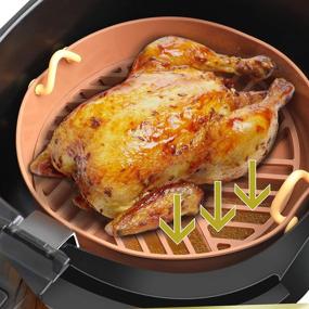 img 1 attached to Health-Made Air Fryer Silicone Pot: Easy-Clean & Food-Safe Replacement for Parchment Paper Liners - 7.5 Inch Diameter