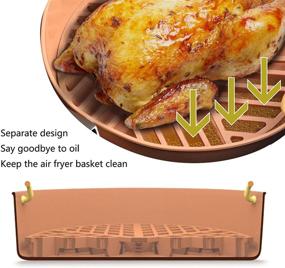 img 2 attached to Health-Made Air Fryer Silicone Pot: Easy-Clean & Food-Safe Replacement for Parchment Paper Liners - 7.5 Inch Diameter