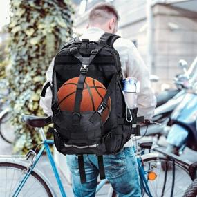 img 1 attached to Motorcycle Motorcycle Waterproof Motorcycle Backpacks Basketball