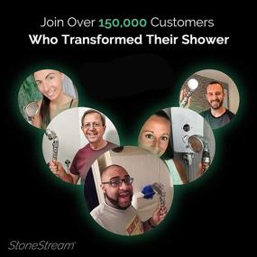 img 1 attached to 🚿 Enhanced StoneStream Shower Head: Eco Power High Pressure Water Softener Filtered Handheld Showerhead with Spa-like Ionic Beads for Dry Skin & Hair — Featuring 3 Spray Settings