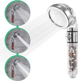 img 4 attached to 🚿 Enhanced StoneStream Shower Head: Eco Power High Pressure Water Softener Filtered Handheld Showerhead with Spa-like Ionic Beads for Dry Skin & Hair — Featuring 3 Spray Settings