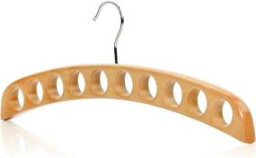 img 4 attached to HANGERWORLD Premium Wooden Scarf Hanger: Organize Your Closet with Style