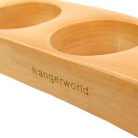 img 2 attached to HANGERWORLD Premium Wooden Scarf Hanger: Organize Your Closet with Style