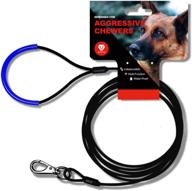 🐕 watfoon metal dog leash - steel braided cable leash for heavy duty dogs - chew-proof, strong, and aggressive chewers resistant - ideal for daily training logo