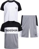 👕 essential reebok 3-piece athletic tee shirt heather set for boys logo