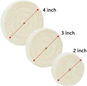 img 2 attached to 🛠️ 6Pcs Buffing Polishing Wheel Kit For Drill - White Polishing Wheel Cone/Column/Mushroom/T Shape 2/3/4 Inch Wheel Grinding Head With 1/4'' Handle - Ideal for Manifold, Aluminum, Stainless Steel, Chrome