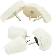 🛠️ 6pcs buffing polishing wheel kit for drill - white polishing wheel cone/column/mushroom/t shape 2/3/4 inch wheel grinding head with 1/4'' handle - ideal for manifold, aluminum, stainless steel, chrome logo