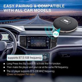 img 1 attached to HongYu Rechargeable Portable CD Player with FM Transmitter, Bluetooth Connectivity, Touch Buttons, Backlight Display - Ideal for Home, Travel, and Car