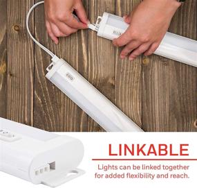 img 2 attached to 🔌 UltraPro 36-inch Linkable Fixture - White, Selectable Brightness, Slim LED Strip, 1126 Lumens, HI/Off/Low Switch, Plug-in or Direct Wire - 44126