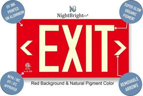 img 1 attached to 🚪 Aluminum Code Approved UL 924 / IBC / NFPA 101 Red Photoluminescent Exit Sign