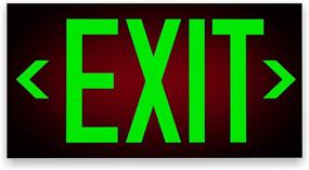 img 3 attached to 🚪 Aluminum Code Approved UL 924 / IBC / NFPA 101 Red Photoluminescent Exit Sign