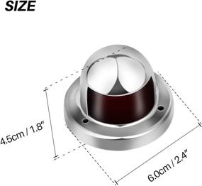 img 1 attached to 🚤 12V Stainless Steel Bow Navigation Lights for Boat Yacht LED Light - Set of 2, Green and Red Marine Lights by Powstro