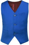 👔 lycody kids vest: stylish formal suit vest for boys with 3 button design logo