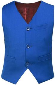 img 4 attached to 👔 Lycody Kids Vest: Stylish Formal Suit Vest for Boys with 3 Button Design