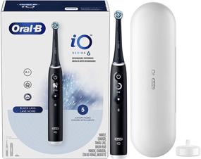 img 4 attached to 🪥 Oral-B iO Series 6 Electric Toothbrush: Black Lava Edition with (1) Brush Head - Powerful Dental Care