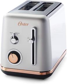 img 4 attached to Oster 2097682 Metropolitan Collection 2 Slice Toaster in Gray with Rose Gold Accents - Sleek and Stylish Breakfast Appliance