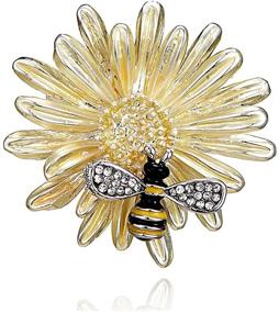 img 4 attached to 🐝 Graceful Honeybee Crystal Brooches Corsages: Exquisite Jewelry for Girls