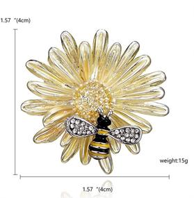 img 3 attached to 🐝 Graceful Honeybee Crystal Brooches Corsages: Exquisite Jewelry for Girls
