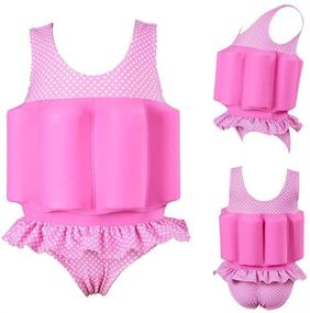 img 3 attached to 🏊 IDOPIP Adjustable Buoyancy Baby Float Suit Swim Vest - Kids Boys Girls Floatation Swimsuit - One Piece Swimwear Bathing Suit