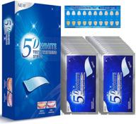 ⚪️ mint-flavored non-sensitive teeth whitening strips, 28-strip set for teeth whitener, helps remove stains from smoking, coffee, wine - teeth whitening strips, 14 sets logo