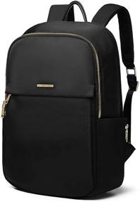 img 4 attached to 🎒 Kamlui Stylish Laptop Backpack for Women - 15.6 Inch, Ideal for Work, Travel, Business and College, Black