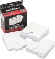 📁 organize your cds with vaultz cd storage file folders, 100 folders per box, white (vz01096) logo