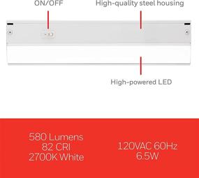 img 1 attached to 💡 UltraPro 24in. LED Fixture 2700K Warm White, 530 Lumens - Energy Efficient Cabinet Light