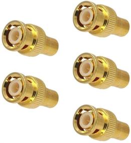 img 4 attached to VCE (5-Pack) Gold-Plated RCA Female to BNC Male Coaxial Connector Adapters for CCTV Security Cameras