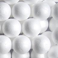 🎄 72 smooth polystyrene styrofoam balls 1.5" for school christmas arts & crafts - brand new! logo