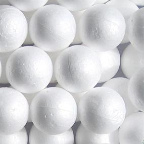 img 4 attached to 🎄 72 Smooth Polystyrene Styrofoam Balls 1.5" for School Christmas Arts & Crafts - Brand New!