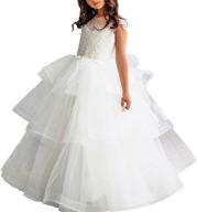 👸 off white girls' clothing with princess pageant appliques - perfect for birthdays logo