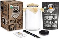 🍵 master the art of kombucha brewing with the kombucha essentials kit - organic scoby, 1-gallon glass fermenting jar, and more! logo
