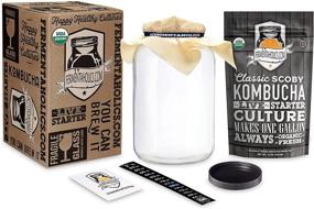 img 4 attached to 🍵 Master the Art of Kombucha Brewing with the Kombucha Essentials Kit - ORGANIC SCOBY, 1-Gallon Glass Fermenting Jar, and More!