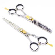 💇 equinox professional razor edge series: hair cutting and thinning scissors set - 6.5 inches stainless steel - best quality hair shears for precise hair styling and texturizing logo