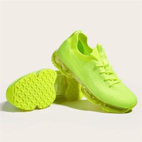 img 1 attached to Lucky Step Air Cushion Running Tennis Shoes: Lightweight, Fashionable, Breathable Knit Sneakers for Women