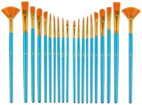 img 3 attached to 🎨 Versatile 20-Piece Acrylic Paint Brushes Set: Ideal for Canvas Oil Watercolor & More – Must-Have Kit for Artists, Beginners & Kids!