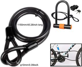 img 1 attached to 🔒 Efoxcity Heavy Duty Bike U Lock with Cable: Secure Your Bicycle on Any Terrain