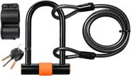 🔒 efoxcity heavy duty bike u lock with cable: secure your bicycle on any terrain logo