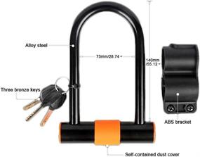 img 2 attached to 🔒 Efoxcity Heavy Duty Bike U Lock with Cable: Secure Your Bicycle on Any Terrain