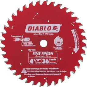 img 4 attached to 🔪 Freud Diablo D0436X 4-3/8-Inch 36 Tooth ATB Cordless Trim Saw Blade with 20mm Arbor and 3/8-Inch Reducer Bushing