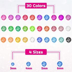 img 2 attached to ✨ Sparkle and Shine: 4950pcs Rhinestone Stickers for Crafts, Makeup, and Decorations in 30 Colors and 4 Sizes