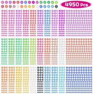 ✨ sparkle and shine: 4950pcs rhinestone stickers for crafts, makeup, and decorations in 30 colors and 4 sizes logo