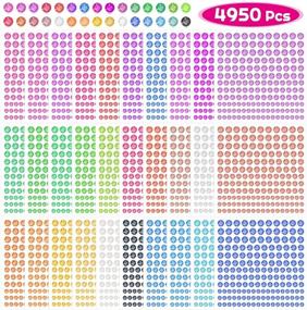 img 4 attached to ✨ Sparkle and Shine: 4950pcs Rhinestone Stickers for Crafts, Makeup, and Decorations in 30 Colors and 4 Sizes