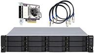 💾 qnap tl-r1200s-rp 12 bay 2u rackmount sata 6gbps jbod storage enclosure with redundant power supply + pcie sata interface card (qxp-1600es) logo