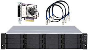 img 2 attached to 💾 QNAP TL-R1200S-RP 12 Bay 2U Rackmount SATA 6Gbps JBOD Storage Enclosure with Redundant Power Supply + PCIe SATA Interface Card (QXP-1600eS)