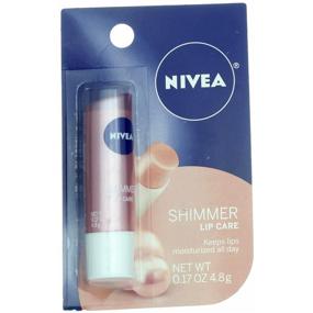 img 4 attached to Nivea Shimmer лучистый уход для губ 0.17 унции - набор из 2 штук: сверкающий бальзам для губ с лучистым оттенком
