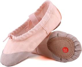 img 3 attached to 🩰 LONSOEN Girls' Ballet Slipper Shoes with Ribbons for Ballerinas