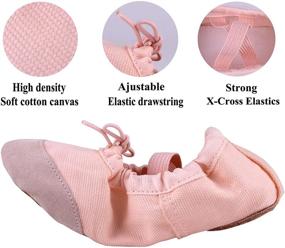 img 1 attached to 🩰 LONSOEN Girls' Ballet Slipper Shoes with Ribbons for Ballerinas