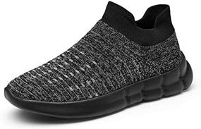 img 1 attached to ⚽ Laceless Breathable Athletic Sneakers by TIOSEBON: Step in Style and Comfort!